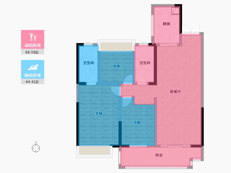 江苏省-扬州市-吾悦虎踞湾-104.00-户型库-动静分区