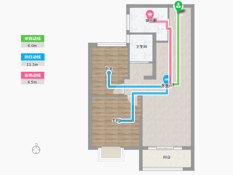 河北省-保定市-碧桂园清苑新城-68.80-户型库-动静线