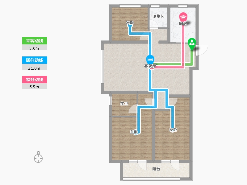 山东省-泰安市-万岳华府四期-102.08-户型库-动静线