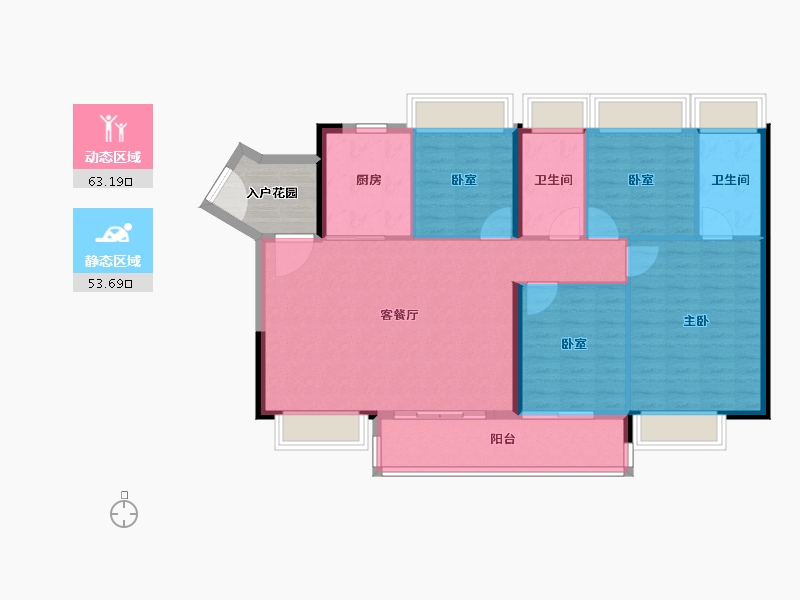 广东省-广州市-富力南驰富颐华庭-112.00-户型库-动静分区