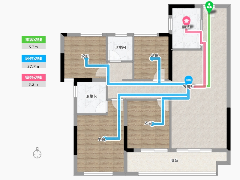 福建省-莆田市-建发融信悦鸣-99.42-户型库-动静线