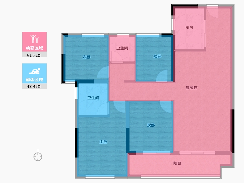 福建省-莆田市-建发融信悦鸣-99.42-户型库-动静分区