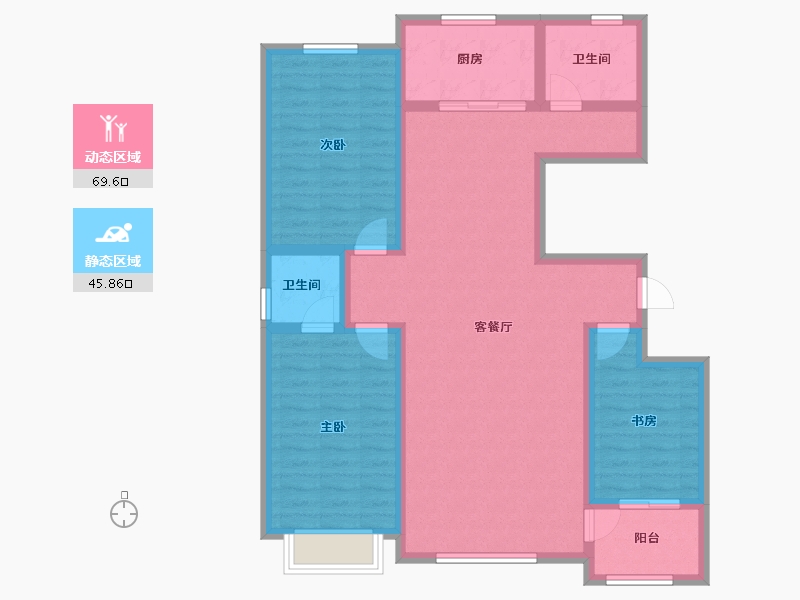 山东省-滨州市-悦溪花城-103.20-户型库-动静分区