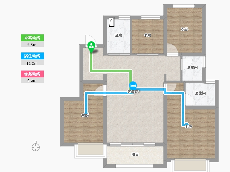 河北省-唐山市-锦绣天樾-82.99-户型库-动静线