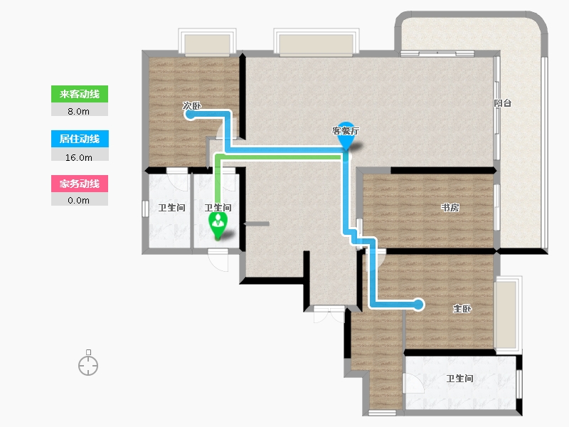 云南省-昆明市-七彩国际社区-152.00-户型库-动静线