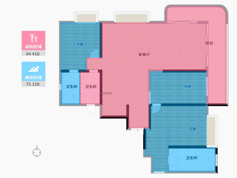 云南省-昆明市-七彩国际社区-152.00-户型库-动静分区