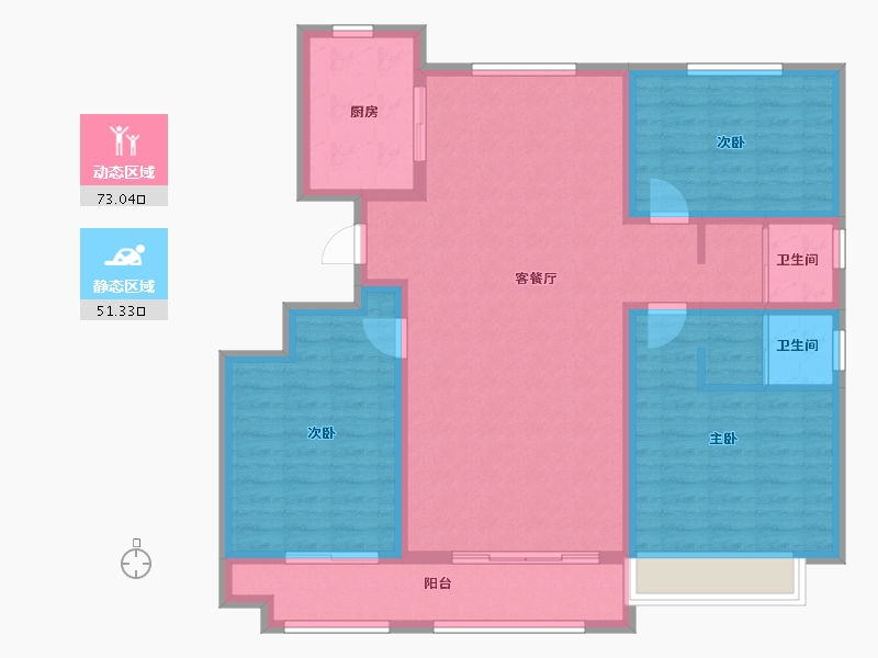 山东省-滨州市-惠众·丽景华庭-112.00-户型库-动静分区