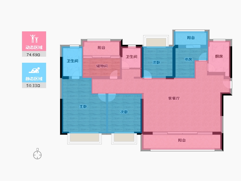 福建省-莆田市-建发融信悦鸣-111.99-户型库-动静分区