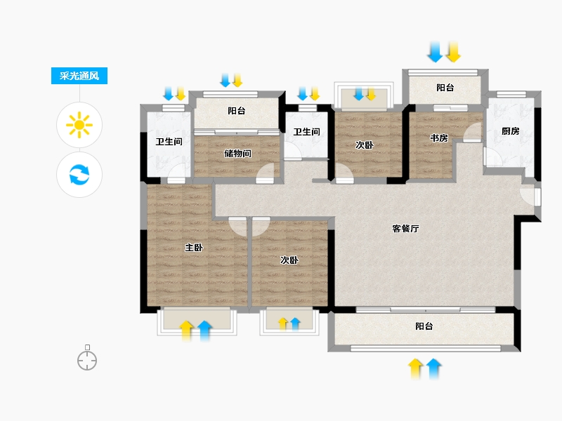 福建省-莆田市-建发融信悦鸣-111.99-户型库-采光通风