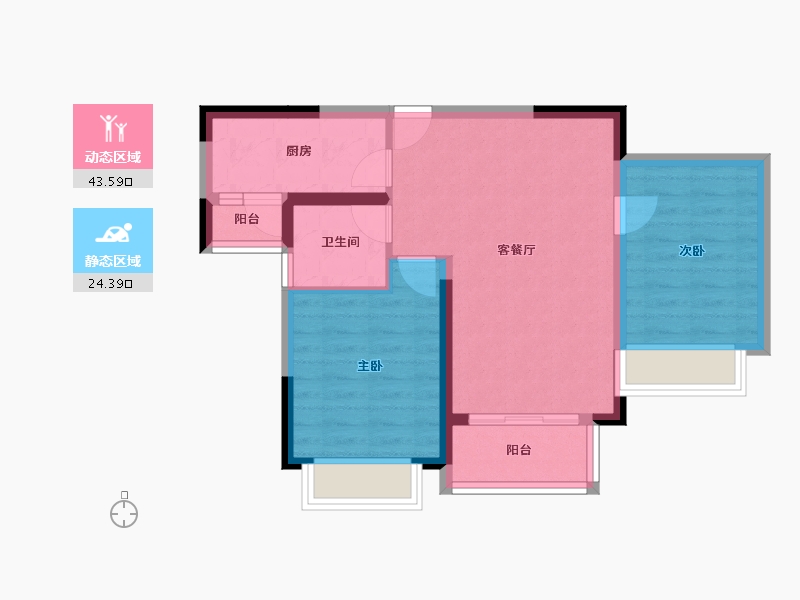 云南省-昆明市-七彩云南古滇名城-60.39-户型库-动静分区