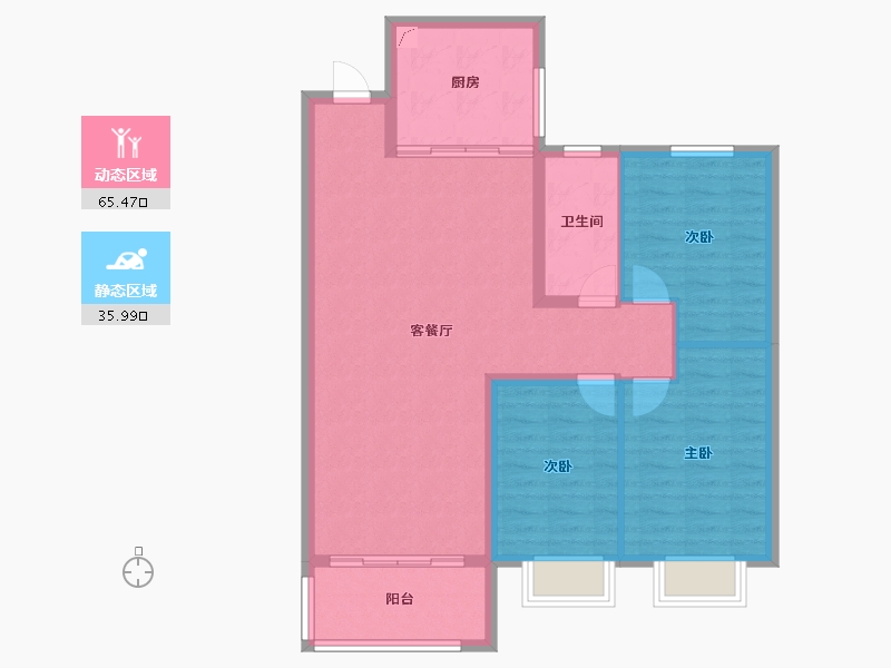 山东省-滨州市-中海·逸品苑-92.00-户型库-动静分区