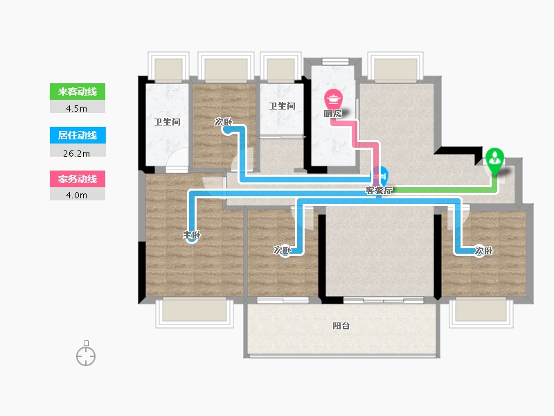 福建省-莆田市-碧桂园天城-98.26-户型库-动静线