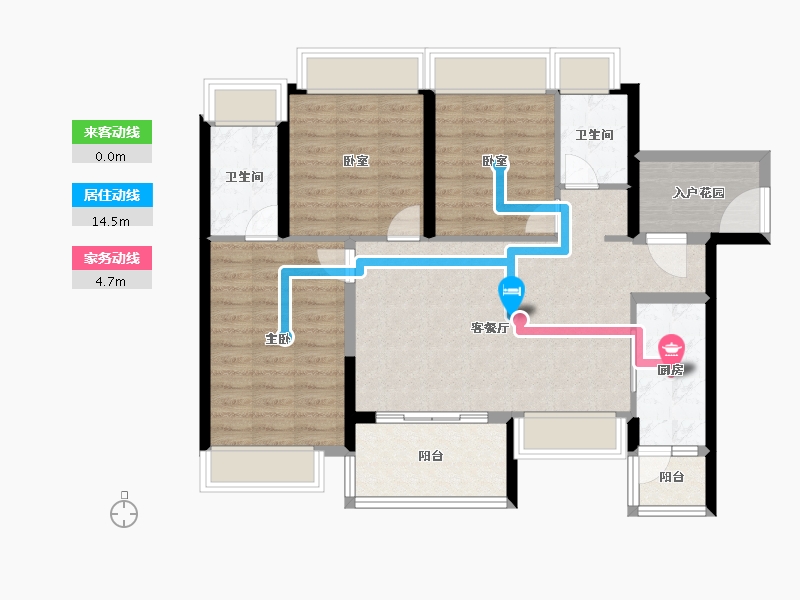 广东省-广州市-富力南驰富颐华庭-90.40-户型库-动静线