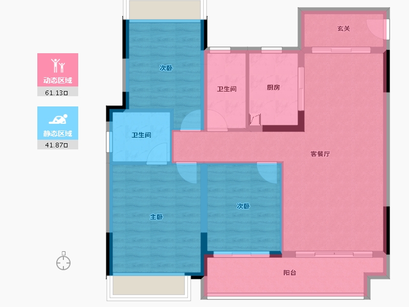 江西省-上饶市-万融加州·江山明樾-92.80-户型库-动静分区