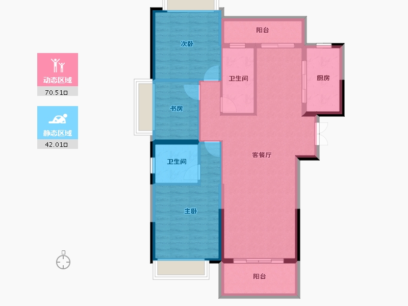 湖北省-武汉市-山海观-101.72-户型库-动静分区