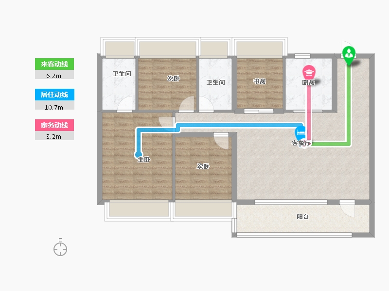 江苏省-南京市-保利阅云台-103.20-户型库-动静线