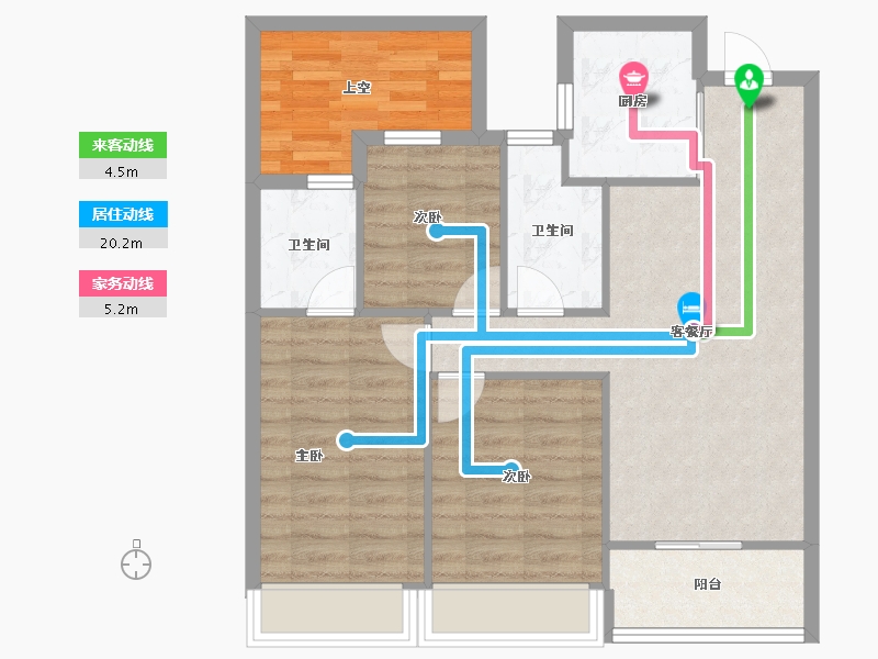 浙江省-杭州市-西房良语云缦-77.47-户型库-动静线