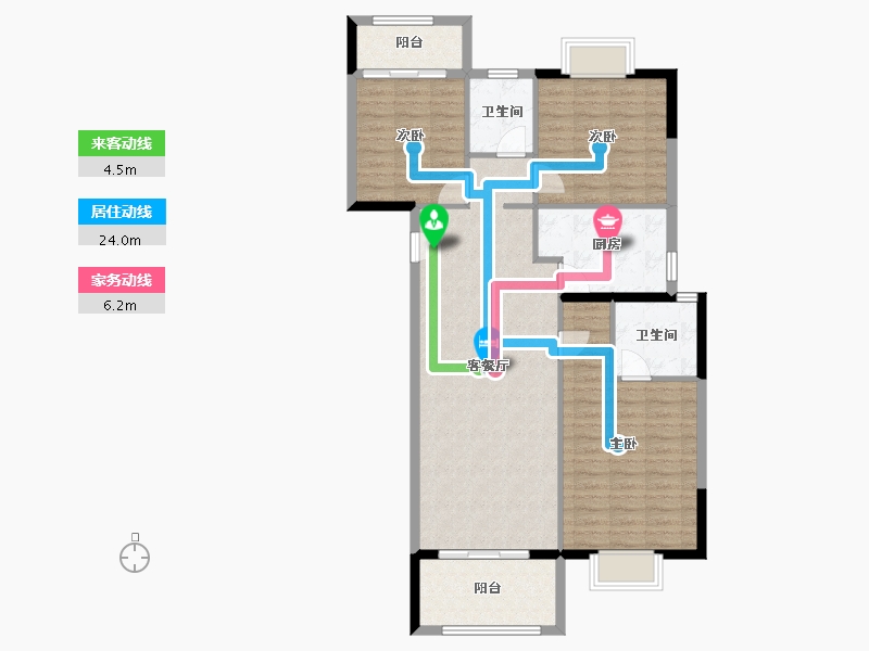 湖北省-武汉市-交投合盛嘉园-103.50-户型库-动静线