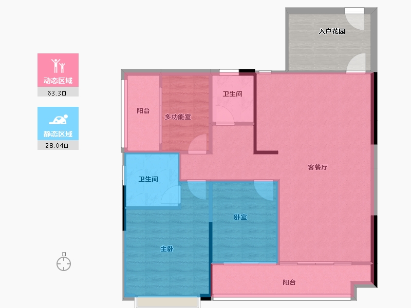 广西壮族自治区-来宾市-武宣裕达·湖畔银邸-92.40-户型库-动静分区