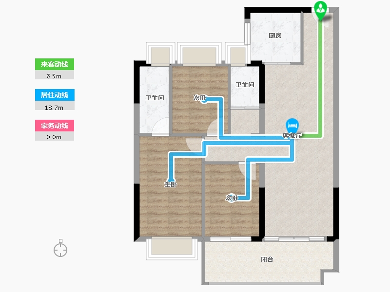 福建省-莆田市-碧桂园天城-85.65-户型库-动静线