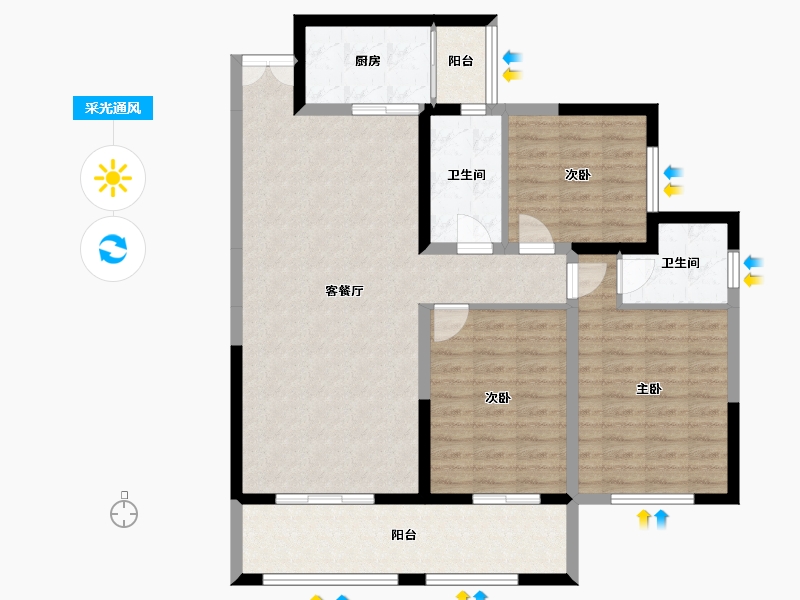 四川省-凉山彝族自治州-凉山城投·启航-104.04-户型库-采光通风