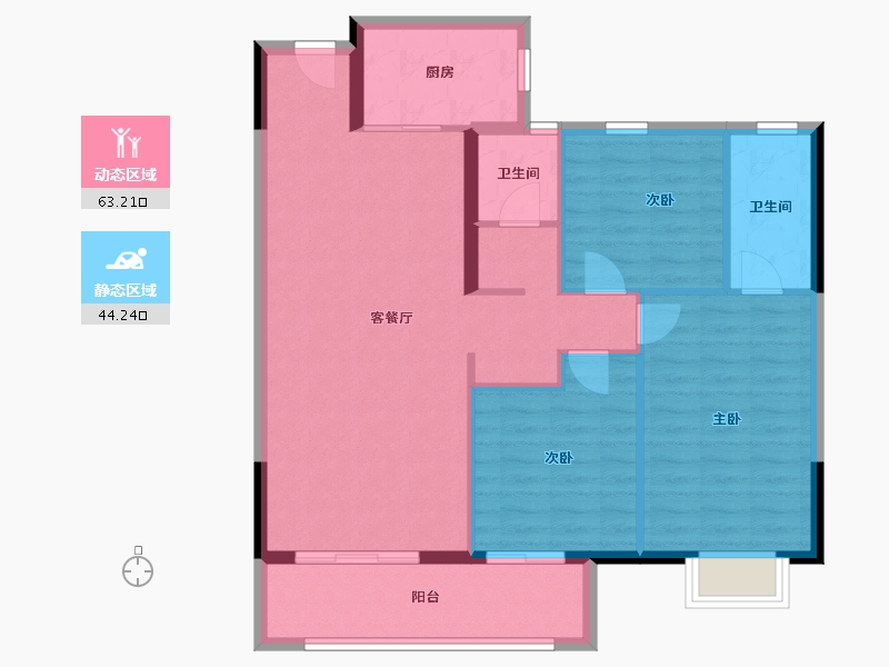 湖北省-武汉市-交投合盛嘉园-97.78-户型库-动静分区