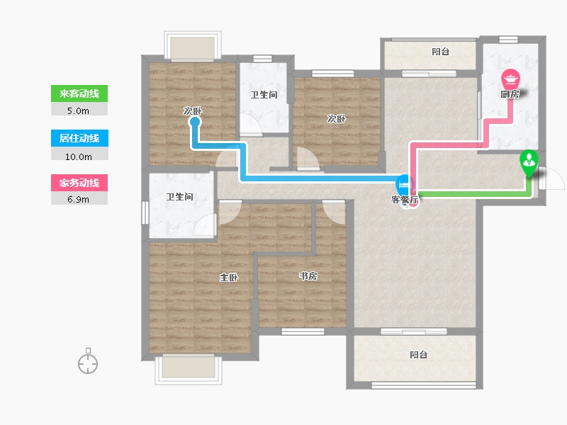 湖北省-荆门市-岚光·瑞丽湾-120.86-户型库-动静线