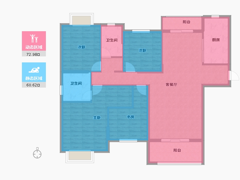 湖北省-荆门市-岚光·瑞丽湾-120.86-户型库-动静分区