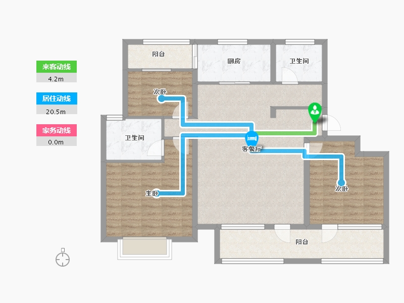 甘肃省-武威市-青岛花园-102.67-户型库-动静线