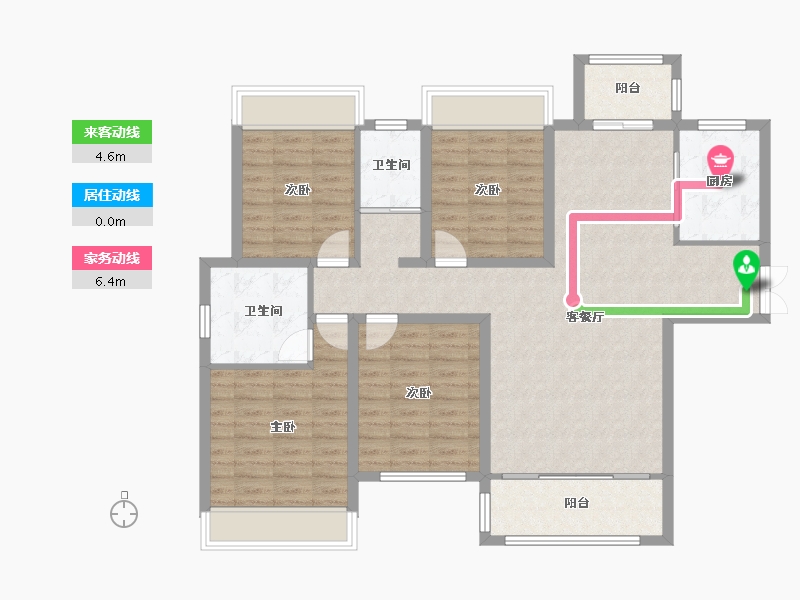 湖南省-湘西土家族苗族自治州-凤凰德馨园-110.58-户型库-动静线