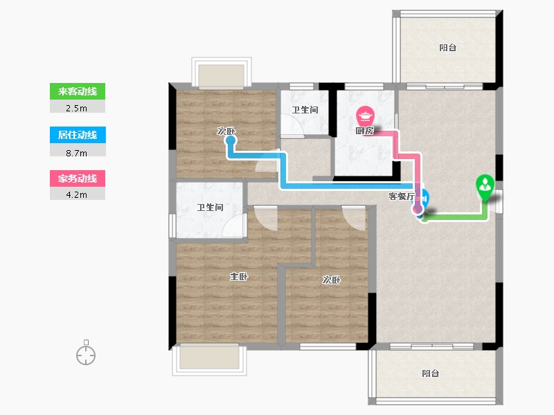 广西壮族自治区-崇左市-金龙湖畔-97.79-户型库-动静线