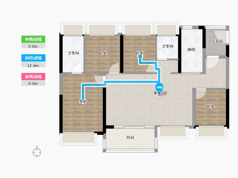 广东省-广州市-富力南驰富颐华庭-96.00-户型库-动静线