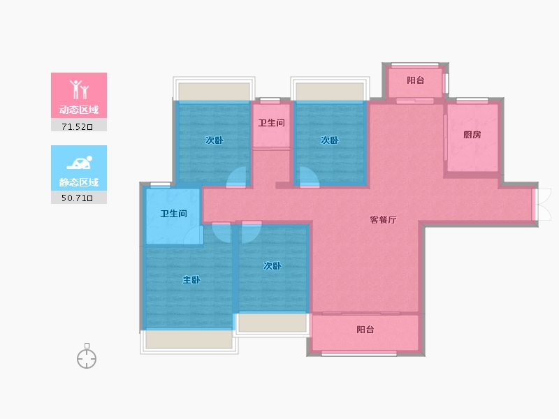 湖南省-湘西土家族苗族自治州-凤凰德馨园-109.15-户型库-动静分区