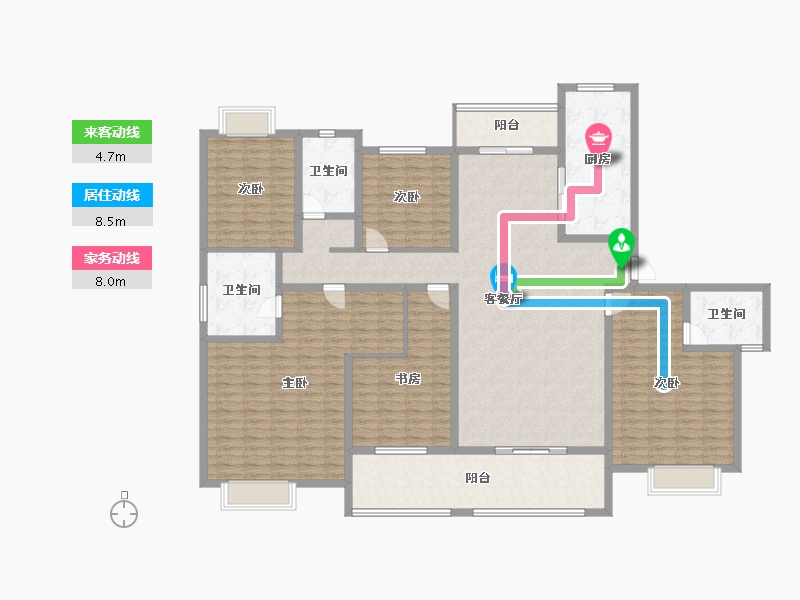 湖北省-荆门市-岚光·瑞丽湾-206.68-户型库-动静线