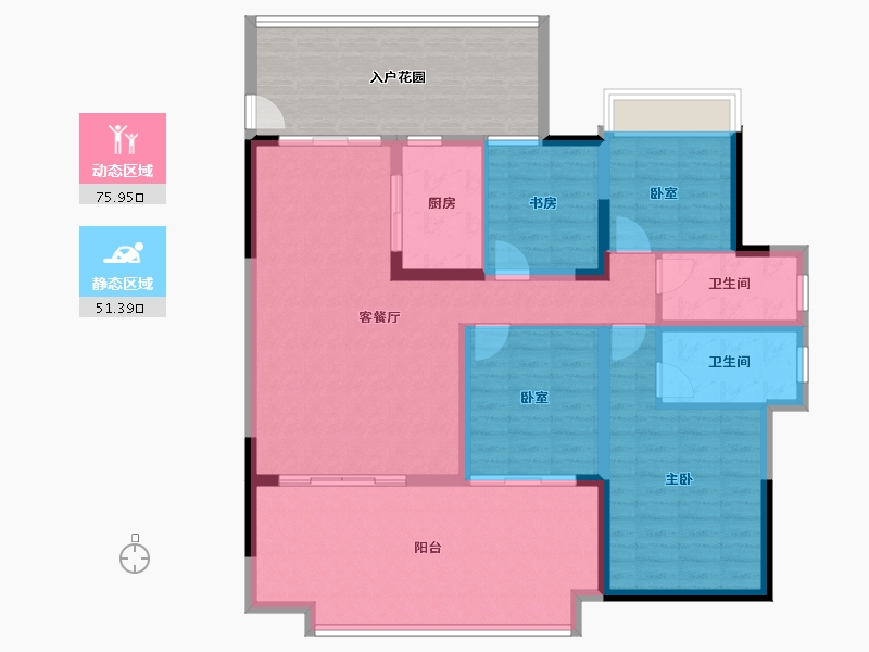 云南省-昭通市-万景進園-131.29-户型库-动静分区