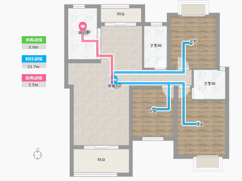 湖北省-荆门市-岚光·瑞丽湾-92.92-户型库-动静线