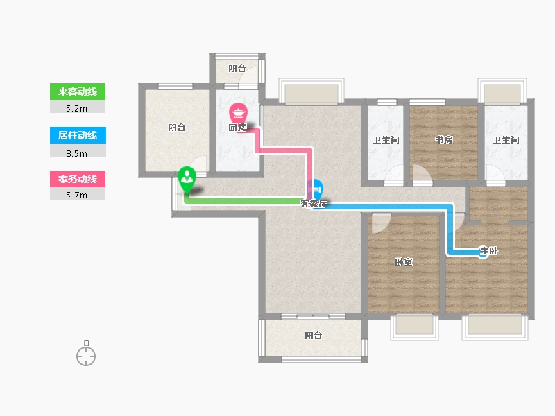 江苏省-常州市-星河国际-109.60-户型库-动静线