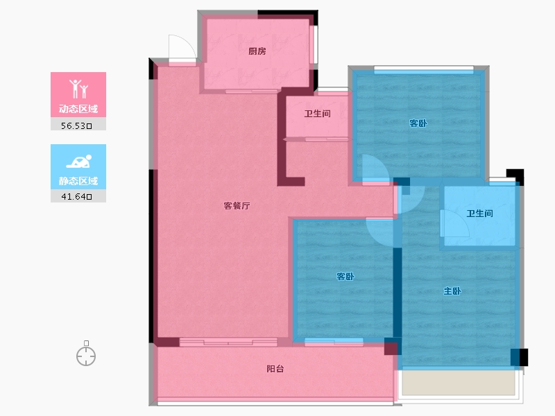 广西壮族自治区-崇左市-鼎源壹号-87.32-户型库-动静分区