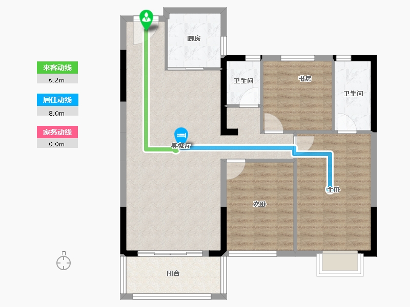 广西壮族自治区-崇左市-金龙湖畔-92.05-户型库-动静线