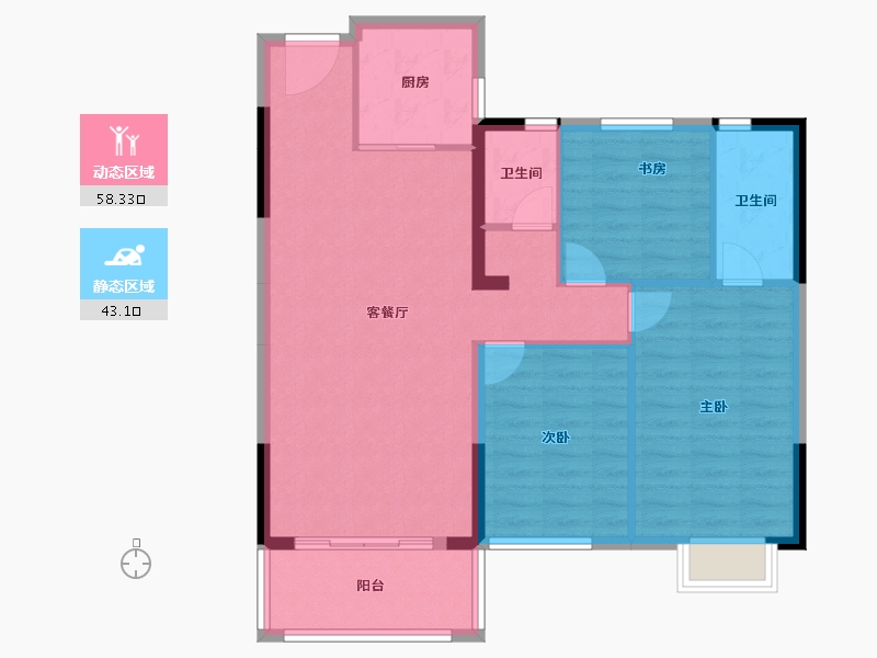 广西壮族自治区-崇左市-金龙湖畔-92.05-户型库-动静分区