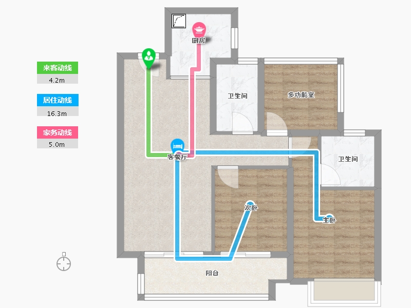 广东省-惠州市-旭辉华宇•东江公元-76.17-户型库-动静线