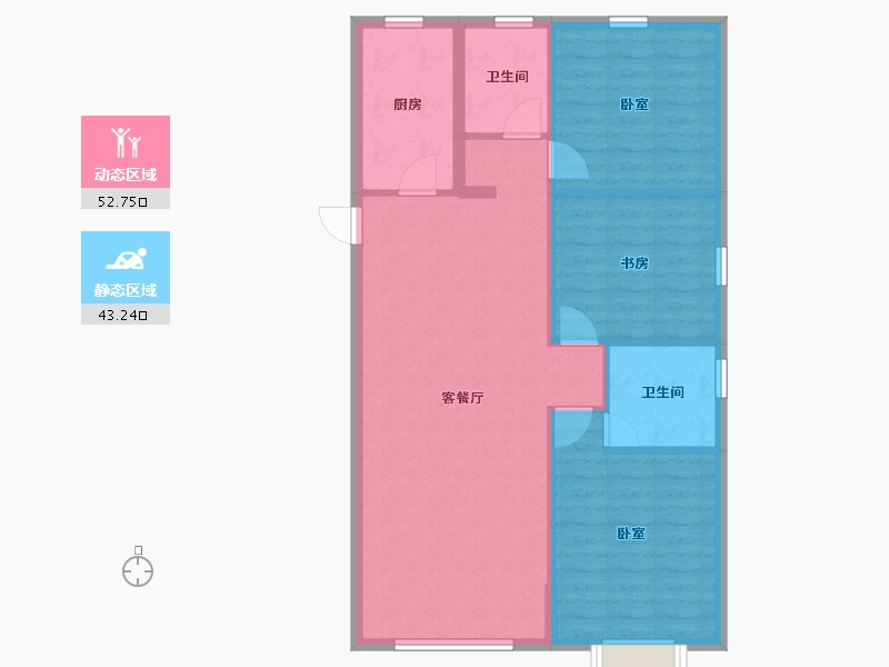 甘肃省-金昌市-国芳万和城-87.59-户型库-动静分区