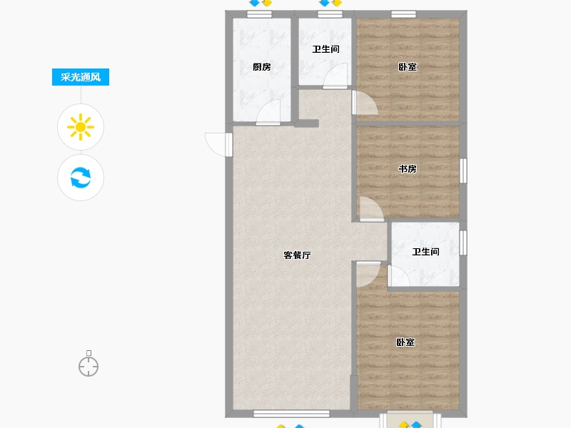 甘肃省-金昌市-国芳万和城-87.59-户型库-采光通风