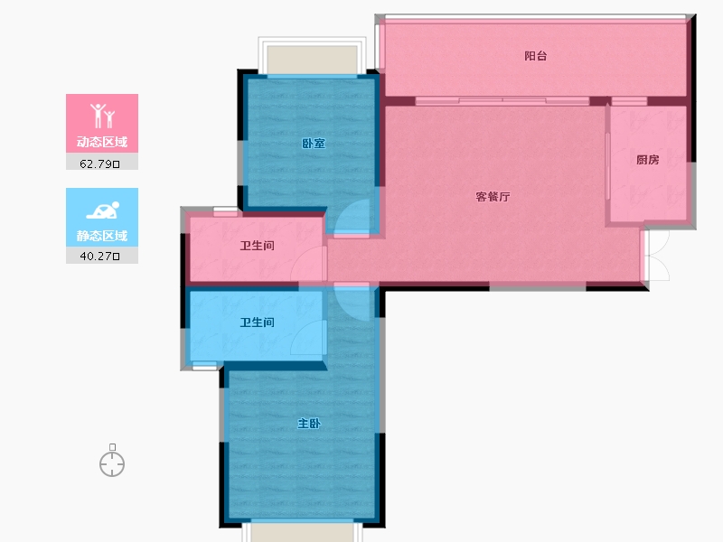 云南省-昆明市-七彩云南古滇名城-92.80-户型库-动静分区