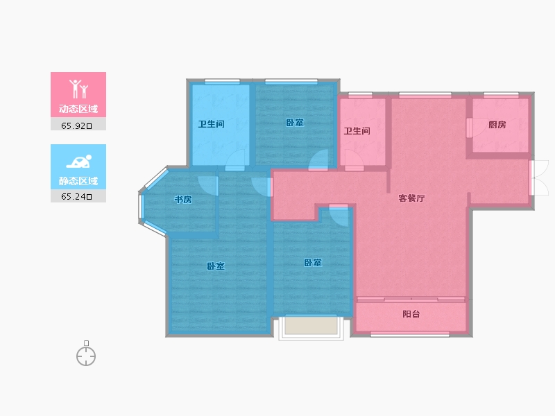 甘肃省-定西市-宏安壹品-117.25-户型库-动静分区