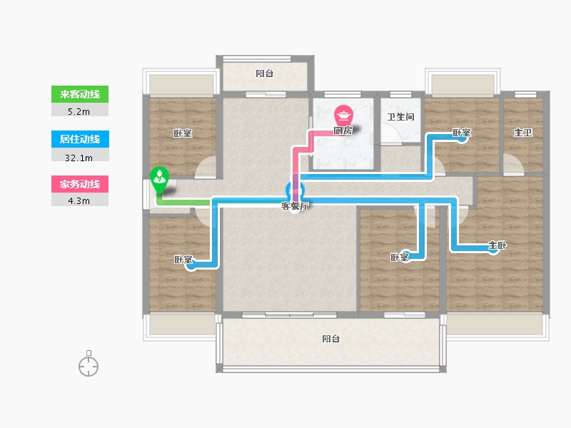 广东省-河源市-碧桂园凤凰上城-126.29-户型库-动静线