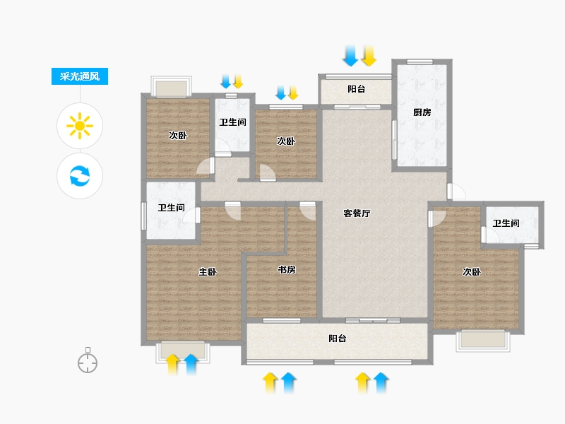 湖北省-荆门市-岚光·瑞丽湾-192.77-户型库-采光通风