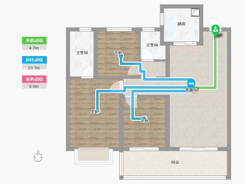 云南省-昆明市-万科城-89.00-户型库-动静线