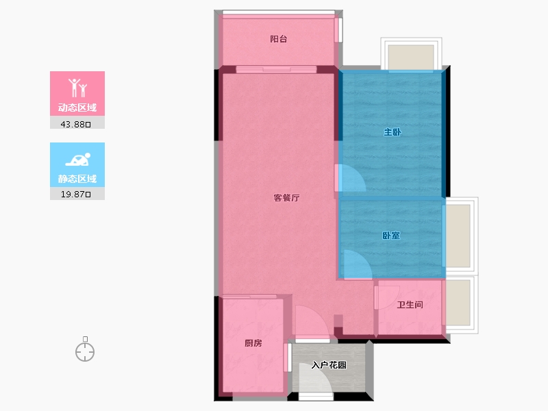 广东省-广州市-富力南驰富颐华庭-60.80-户型库-动静分区