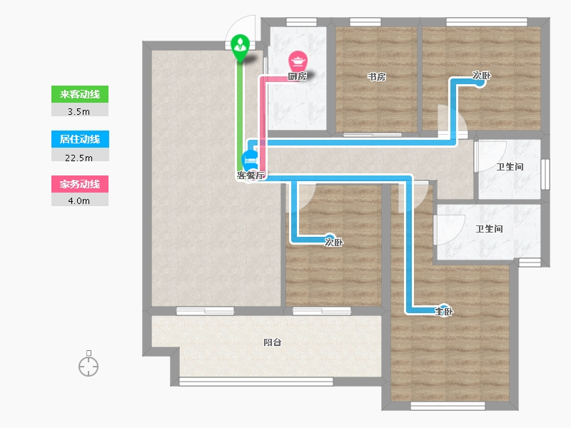 河北省-保定市-荣盛锦绣书苑-101.00-户型库-动静线